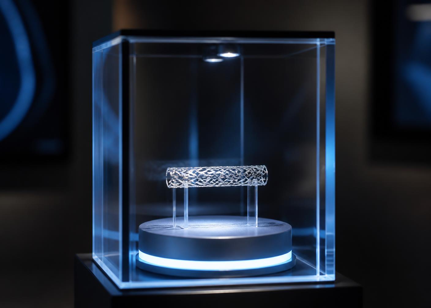Illuminated device display case